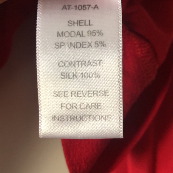 Silk Cowel Neck Red Top - Picture 4 of 4